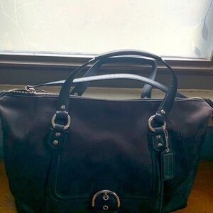 Coach black cloth satchel.